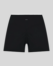 TrackLine Color Block Yoga Shorts in Black and White back view