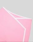 Crossover waistband detail of the TrackLine Color Block Yoga Shorts