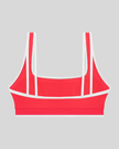 TrackLine Color Block Yoga Sports Bra in Red and White back view