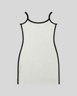 Athlesi TrackLine Contour Dress in oat gray shown in flatlay front view