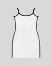 Athlesi TrackLine Contour Dress in white shown in flatlay front view