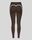 Back view of the TrackLine Contour Yoga Leggings in Coffee