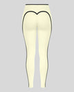 Back view of the TrackLine Contour Yoga Leggings in Light Yellow