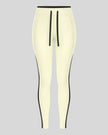 Front view of the TrackLine Contour Yoga Leggings in Light Yellow