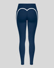 Back view of the TrackLine Contour Yoga Leggings in Navy Blue