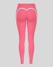 Back view of the TrackLine Contour Yoga Leggings in Pink