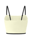 3D back view of the TrackLine Contour Yoga Sports Bra in White