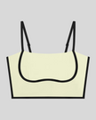 Front view of the TrackLine Contour Yoga Sports Bra in White
