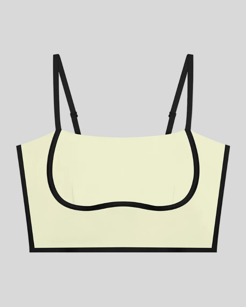 Front view of the TrackLine Contour Yoga Sports Bra in White