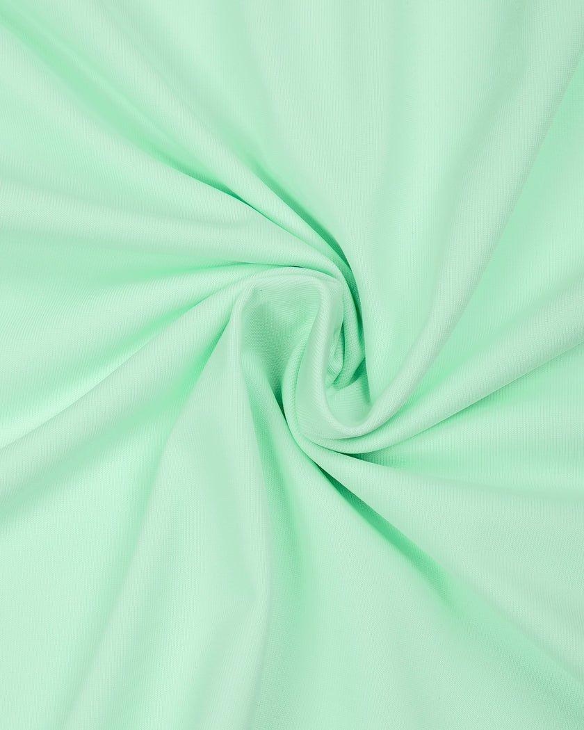 Breathable perforated panel fabric detail on the TrackLine Court Polo in Mint Green.