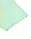 Short raglan sleeve detail on the TrackLine Court Polo in Mint Green.