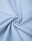 Second close-up of the soft ribbed stretch fabric used on the TrackLine Court Skirt in Blue
