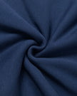 Detailed fabric texture closeup of the Athlesi TrackLine Cropped Hoodie in blue