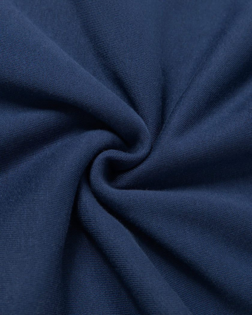 Detailed fabric texture closeup of the Athlesi TrackLine Cropped Hoodie in blue