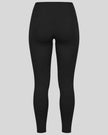 Athlesi TrackLine Edge Leggings in black with high-rise waistband and V-shaped back seam, back view
