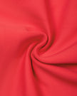 Detailed view of the stretch knit and white contrast stripe on the Athlesi TrackLine Edge Leggings in red
