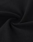 Closeup of the stretch cotton fabric on the Athlesi TrackLine Halter Dress in black