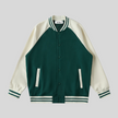 TrackLine Heritage Jacket in Green with Apricot front view