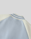 Back collar detail of TrackLine Heritage Jacket in Light Blue with Apricot