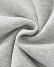 Detailed view of the fabric and contrast ribbed trim on the flower gray with red Athlesi TrackLine Heritage Sweatshirt