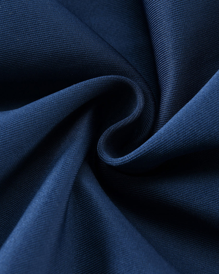 Closeup texture view of the TrackLine Junior Club Jacket fabric in Royal Blue
