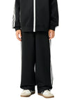 Child wearing the TrackLine Junior Club Pants in Black front view