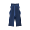 TrackLine Junior Club Pants in Royal Blue with contrast side stripes back view