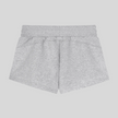Back flatlay view of TrackLine Lounge Shorts in flower gray