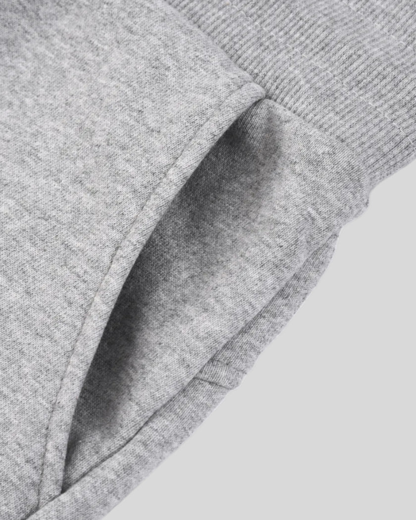 Side pocket detail of TrackLine Lounge Shorts in soft cotton blend fabric