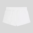 Back flatlay view of TrackLine Lounge Shorts in white