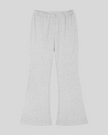 Front flatlay of TrackLine Lounge Sweatpants in flower gray with retro flared silhouette