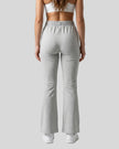 Back view of TrackLine Lounge Sweatpants in flower gray with relaxed lounge silhouette
