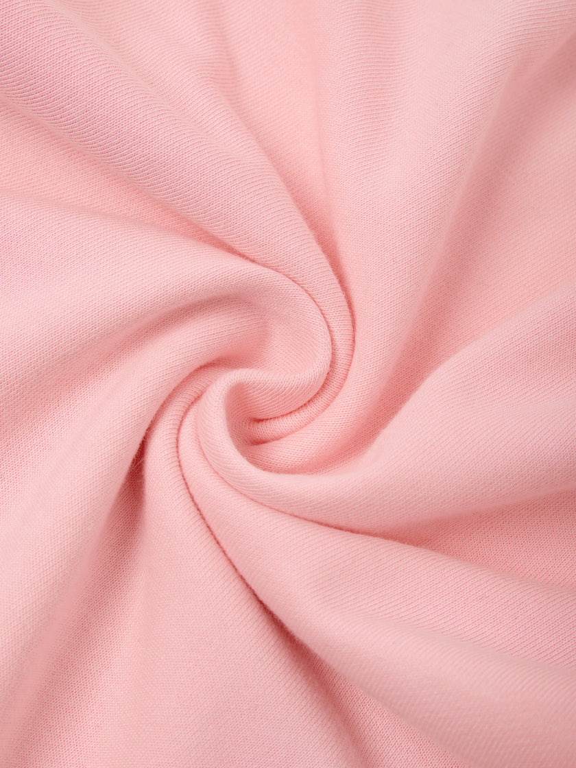 Detailed fabric texture closeup of TrackLine Lounge Sweatpants in pink