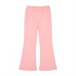 Front flatlay of TrackLine Lounge Sweatpants in pink with retro flared silhouette