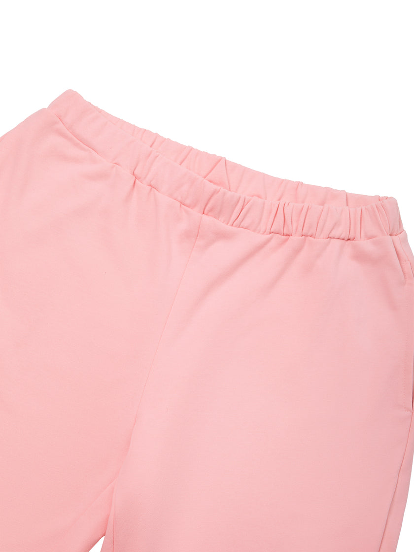 Back waistband closeup of TrackLine Lounge Sweatpants in pink