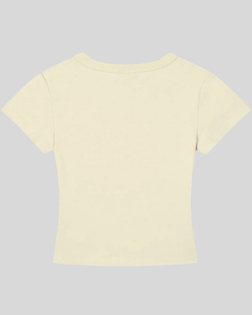 Back view of TrackLine Lounge Tee in apricot