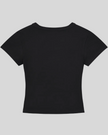 Back view of TrackLine Lounge Tee in black