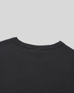 Back neckline detail of TrackLine Lounge Tee in black