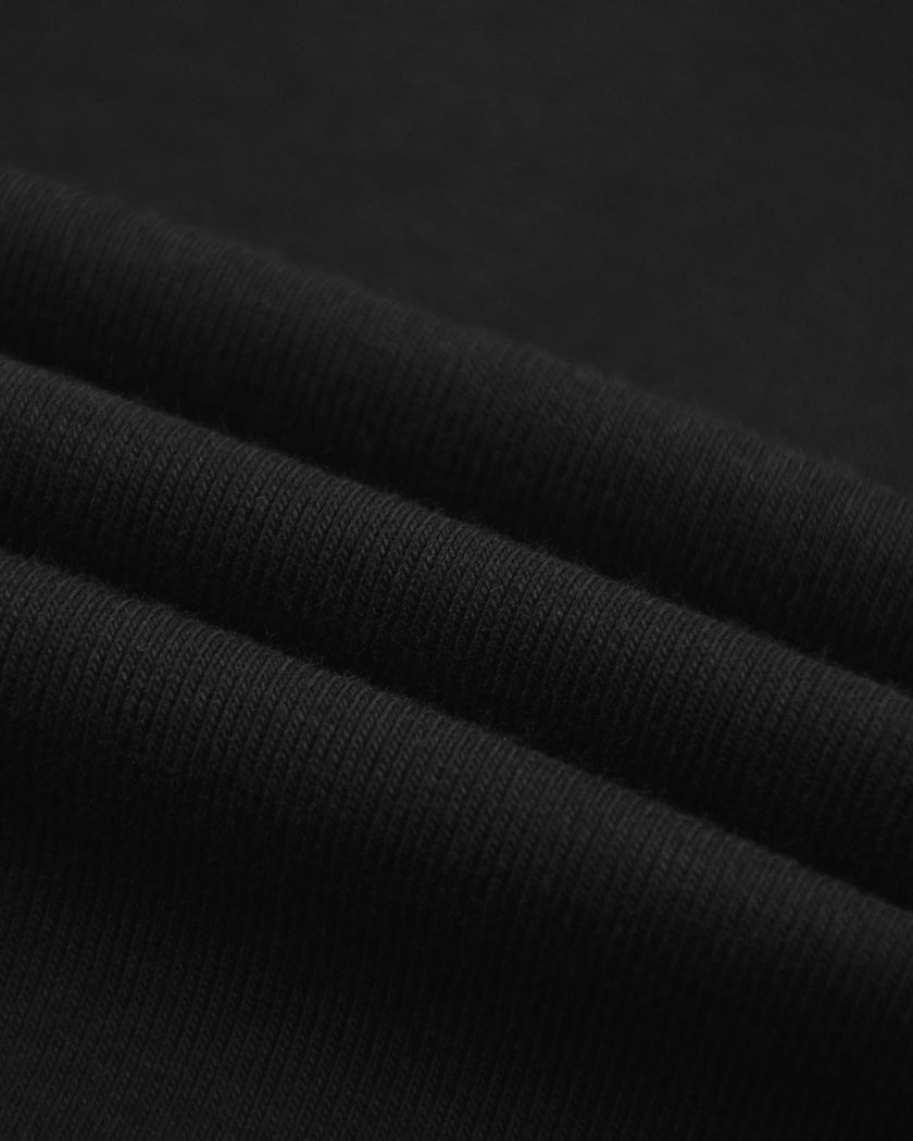 Soft stretch cotton fabric texture of TrackLine Lounge Tee