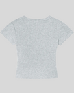 Back view of TrackLine Lounge Tee in flower gray