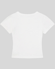 Back view of TrackLine Lounge Tee in white
