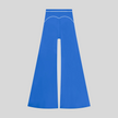 TrackLine Outline Flared Pants in Colorful Blue back view showcasing the sculpting back seam and flared silhouette