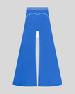 TrackLine Outline Flared Pants in Colorful Blue back view showcasing the sculpting back seam and flared silhouette
