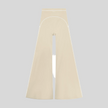 TrackLine Outline Flared Pants in Light Apricot front view featuring a high-rise waistband, contrast piping, and flared leg