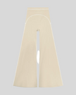TrackLine Outline Flared Pants in Light Apricot front view featuring a high-rise waistband, contrast piping, and flared leg
