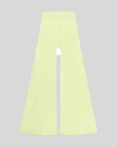 TrackLine Outline Flared Pants in Light Green back view showcasing the sculpting back seam and flared silhouette