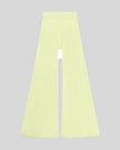 TrackLine Outline Flared Pants in Light Green back view showcasing the sculpting back seam and flared silhouette