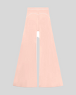TrackLine Outline Flared Pants in Light Pink back view showcasing the sculpting back seam and flared silhouette