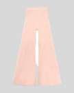 TrackLine Outline Flared Pants in Light Pink front view featuring a high-rise waistband, contrast piping, and flared leg