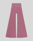TrackLine Outline Flared Pants in Purple back view showcasing the sculpting back seam and flared silhouette